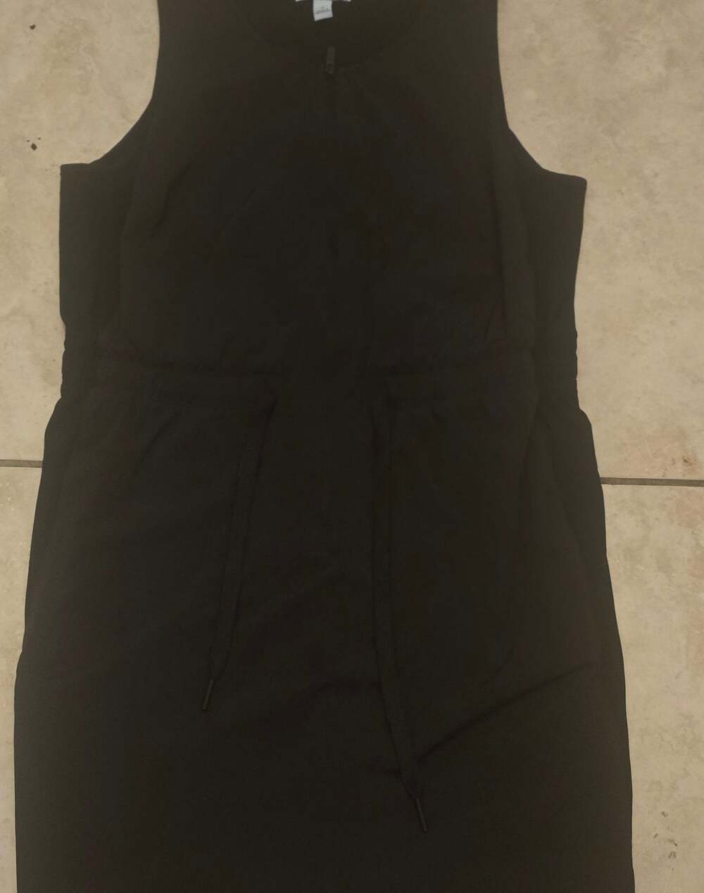 FLX Sport Black Sleeveless Zip Front Active Dress Built In Shorts Pockets